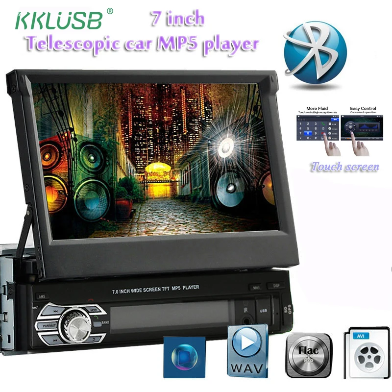 1 DIN Stereo Car Radio MP4 GPS Navigation Double Screen HD 7 inch Retractable Touch Screen Car Monitor Bluetooth SD USB Charger
1 DIN Stereo Car Radio MP4 GPS Navigation Double Screen HD 7 inch Retractable Touch Screen Car Monitor Bluetooth SD USB Charger