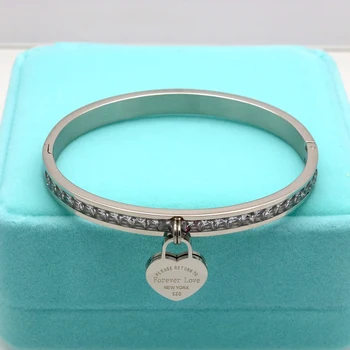 New Luxury Famous Brand Jewelry Pulseira Gold Stainless Steel Crystal Bracelets & Bangles Female Heart Love Braceletss For Women
New Luxury Famous Brand Jewelry Pulseira Gold Stainless Steel Crystal Bracelets & Bangles Female Heart Love Braceletss For Women