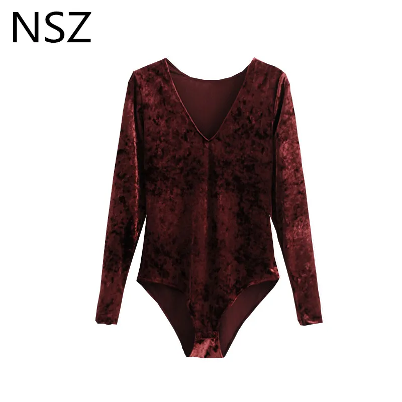 Women Velvet Bodysuit Bodycon Sexy V Neck jumpsuit Long Sleeve Body Shirt Suit Playsuits Female Sexy Club Overall Rompers
Women Velvet Bodysuit Bodycon Sexy V Neck jumpsuit Long Sleeve Body Shirt Suit Playsuits Female Sexy Club Overall Rompers