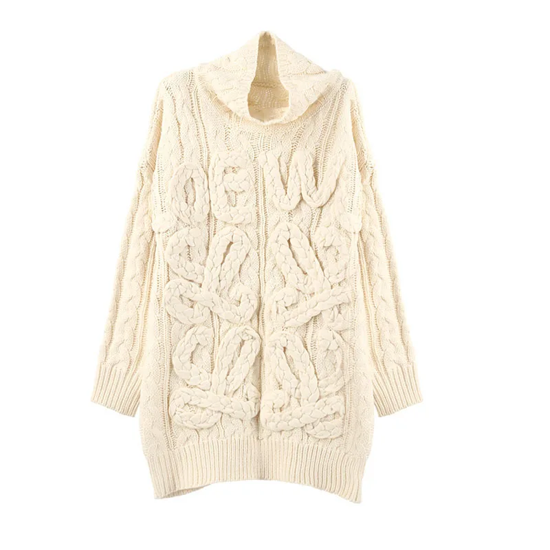 Runway Turtleneck Pullover 2017 Winter Thick 3D Twist Crochet Loose Cool Long Knitted Sweaters Women Batwing Sleeve Jumper
Runway Turtleneck Pullover 2017 Winter Thick 3D Twist Crochet Loose Cool Long Knitted Sweaters Women Batwing Sleeve Jumper