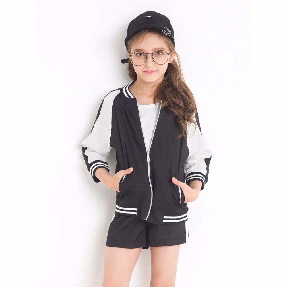 Girl Tracksuit Tops + Shorts Suit 2pcs Summer Children Sportswear for teenage 7 9 11 13 6 10 12 Years Patchwork Kids Outfits
Girl Tracksuit Tops + Shorts Suit 2pcs Summer Children Sportswear for teenage 7 9 11 13 6 10 12 Years Patchwork Kids Outfits