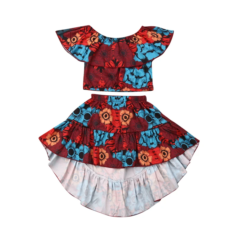 Toddler Kids Baby Girls Clothes Off Shoulder T-shirt Tops+Ruffle Maxi Skirt Dress Infant Girl Summer 2Pcs Outfits Clothes Set
Toddler Kids Baby Girls Clothes Off Shoulder T-shirt Tops+Ruffle Maxi Skirt Dress Infant Girl Summer 2Pcs Outfits Clothes Set