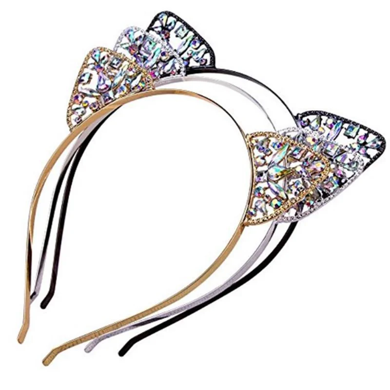 Crystal Rhinestone Cat Ear Headband Lovely Women Girls Metal Hairband Headdress Festival Wedding Party Jewelry Gift
Crystal Rhinestone Cat Ear Headband Lovely Women Girls Metal Hairband Headdress Festival Wedding Party Jewelry Gift