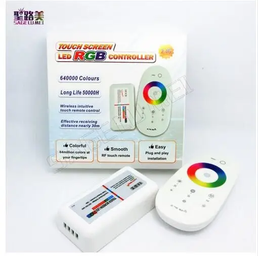 Best price 1ps DC12-24V 18A 2.4G Touch Screen Dimmable LED RGB Remote Wireless RF Controller 3 Channel For 5050 3528 5630 led | Освещение