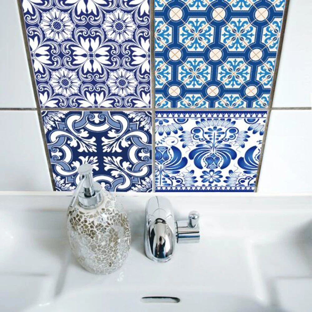 Bedroom Decor Self -Adhesive Blue and White Porcelain Wall Art Waterproof Tile Stickers Kitchen Bathroom Furniture Decoration
Bedroom Decor Self -Adhesive Blue and White Porcelain Wall Art Waterproof Tile Stickers Kitchen Bathroom Furniture Decoration