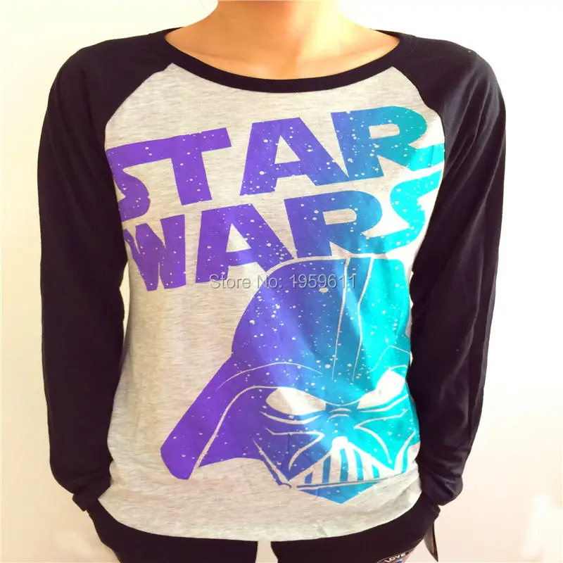 Star Wars Darth Vader Womens Black White Long Sleeve Logo Print T Shirt Women Full Sleeves Printed Clothes Large Size T-shirts
Star Wars Darth Vader Womens Black White Long Sleeve Logo Print T Shirt Women Full Sleeves Printed Clothes Large Size T-shirts