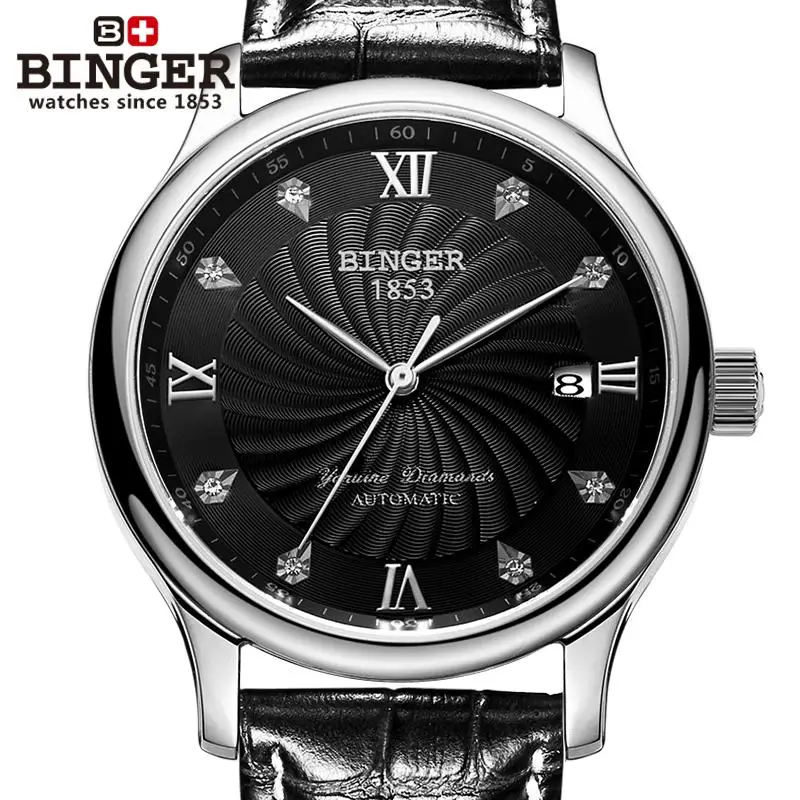 Switzerland BINGER Men's Watches luxury 18K Diamond Gold Watches Men Mechanical Wristwatch Genuine leather strap Clocks B-603M-8
Switzerland BINGER Men's Watches luxury 18K Diamond Gold Watches Men Mechanical Wristwatch Genuine leather strap Clocks B-603M-8