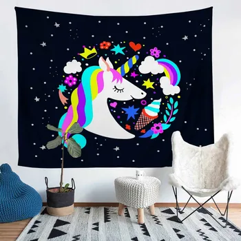 Unicorn Microfiber Wall Hanging Typestry Rainbow Bedroom Decor Towel Stars Floral Love Pattern Beach Towel Black Home Tablecloth
Unicorn Microfiber Wall Hanging Typestry Rainbow Bedroom Decor Towel Stars Floral Love Pattern Beach Towel Black Home Tablecloth