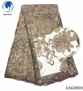 BEAUTIFICAL Lace fabrics african tulle lace with beads/stones Hot sale embroidered net lace fabric for dress 5yards/lot JLN200
BEAUTIFICAL Lace fabrics african tulle lace with beads/stones Hot sale embroidered net lace fabric for dress 5yards/lot JLN200