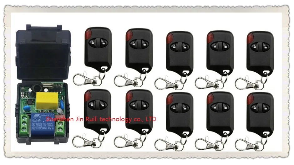 

Hot Sales AC220V 10A 1CH 315MHz/433MHZ Wireless RF Remote Control Switch teleswitch 10* cat eye Transmitter+ 1*Receiver