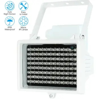 12V 60m 96PCS LEDs illuminator Light IR Infrared Outdoor Waterproof Night Vision Assist LED Lamp For CCTV Surveillance Camera
12V 60m 96PCS LEDs illuminator Light IR Infrared Outdoor Waterproof Night Vision Assist LED Lamp For CCTV Surveillance Camera