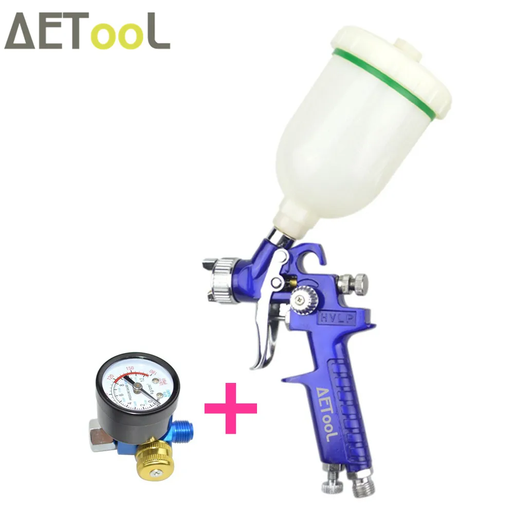 AETool 300ML 1.0MM Nozzle HVLP Spray Gun Mini Air Paint Guns Airbrush With Air Regulator Gauge For Painting Car Aerograph
AETool 300ML 1.0MM Nozzle HVLP Spray Gun Mini Air Paint Guns Airbrush With Air Regulator Gauge For Painting Car Aerograph
