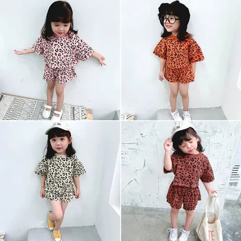 Children's Clothing Sets Baby Girl Leopard Casual Sets Fashion Brand New Toddler Cotton Short Sleeve Sport Full Print Suits 2-7Y
Children's Clothing Sets Baby Girl Leopard Casual Sets Fashion Brand New Toddler Cotton Short Sleeve Sport Full Print Suits 2-7Y