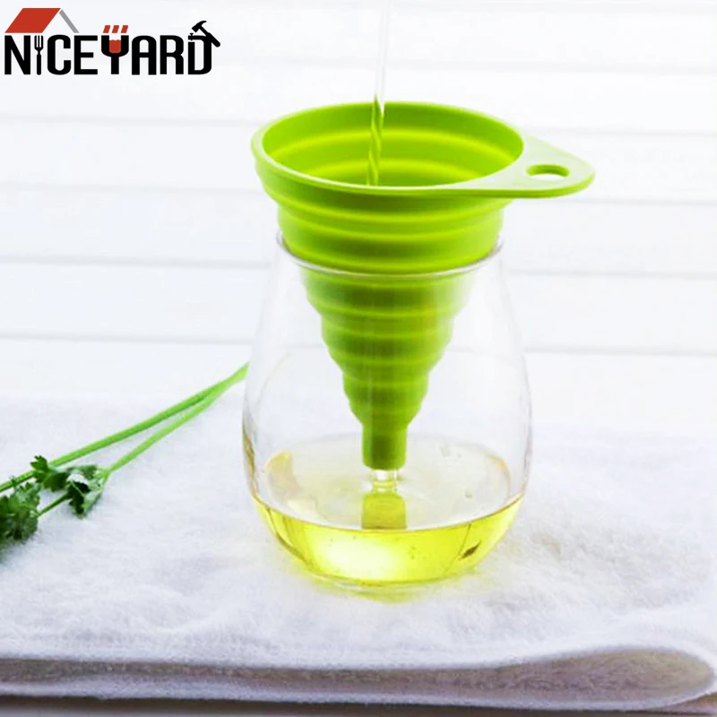 NICEYARD High Quality Mini Silicone Collapsible Style Funnel Hopper Gadgets Cooking Tools
NICEYARD High Quality Mini Silicone Collapsible Style Funnel Hopper Gadgets Cooking Tools