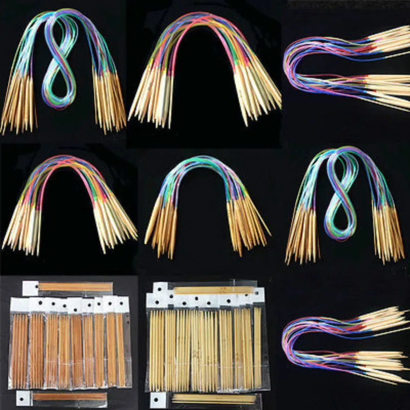 18pcs Multicolor Tube Circular Carbonized Bamboo Circular Knitting Needles 40cm - 120cm Crochet Hooks Set Sewing Tools
18pcs Multicolor Tube Circular Carbonized Bamboo Circular Knitting Needles 40cm - 120cm Crochet Hooks Set Sewing Tools