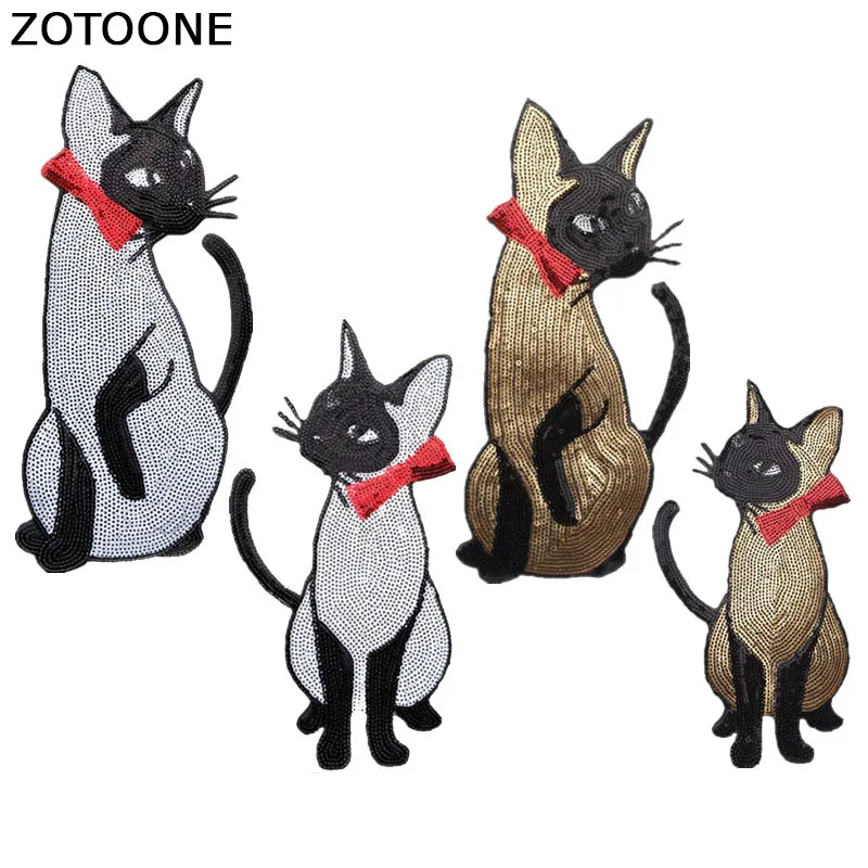 ZOTOONE Cute Cartoon Bow Cat Sequin Patches for Clothing Iron on Large Patches Applique on Clothes for Parent-child Couple Gift
ZOTOONE Cute Cartoon Bow Cat Sequin Patches for Clothing Iron on Large Patches Applique on Clothes for Parent-child Couple Gift