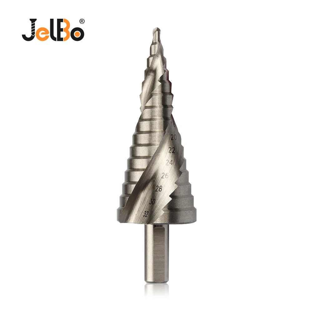 JelBo 1PC 4-32mm HSS Titatium Coated Step Drill Bit Cone Spiral Hex Handle Step Drill X-Shaped Opening Drilling Hole Tools
JelBo 1PC 4-32mm HSS Titatium Coated Step Drill Bit Cone Spiral Hex Handle Step Drill X-Shaped Opening Drilling Hole Tools