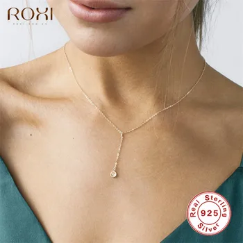 ROXI 925 Sterling Silver Necklace Women Gold CZ Lariat Necklace Bohemian Long Chain Y Necklaces & Pendants Statement Jewelry
ROXI 925 Sterling Silver Necklace Women Gold CZ Lariat Necklace Bohemian Long Chain Y Necklaces & Pendants Statement Jewelry