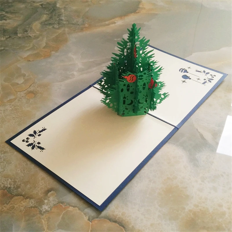 Green 3D Christmas Tree Greeting Card Pop up Xmas Festival Laser Cut Party Invitation Cards
Green 3D Christmas Tree Greeting Card Pop up Xmas Festival Laser Cut Party Invitation Cards