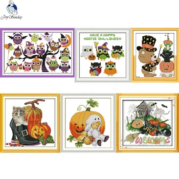 Joy Sunday Interesting Halloween series Canvas DMC Counted 11ct and 14ct Cross Stitch Kits Embroidery Needlework Home Decor
Joy Sunday Interesting Halloween series Canvas DMC Counted 11ct and 14ct Cross Stitch Kits Embroidery Needlework Home Decor