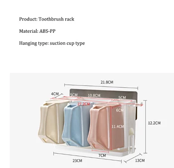 Toothbrush Rack Toothpaste Wall-mounted Toothpaste Squeeze Tool Storage appliances A family of three
Toothbrush Rack Toothpaste Wall-mounted Toothpaste Squeeze Tool Storage appliances A family of three