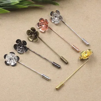 18x5mm Filigree 3D Flower Brooch Pins with End Stopper Brooches Bases Metal Lapel Hat Pins DIY Findings Safety-pin
18x5mm Filigree 3D Flower Brooch Pins with End Stopper Brooches Bases Metal Lapel Hat Pins DIY Findings Safety-pin