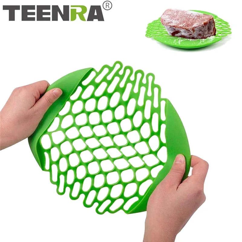 TEENRA Silicone Thawing Tray Net Fast Defrosting Meat Tray Meat Fruit Defrosting Plate Safety Thawing Net Kitchen Gadgets
TEENRA Silicone Thawing Tray Net Fast Defrosting Meat Tray Meat Fruit Defrosting Plate Safety Thawing Net Kitchen Gadgets