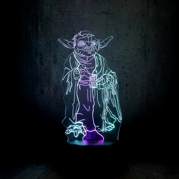 NEW Master Yoda Creative Cartoon Star Wars Figure Mixed Color 3D Lamp LED USB Night Light 7 Color Gradient Gift Kids Toys Table
NEW Master Yoda Creative Cartoon Star Wars Figure Mixed Color 3D Lamp LED USB Night Light 7 Color Gradient Gift Kids Toys Table