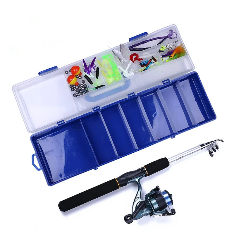 150Pcs 1.6M Fishing Rod and Spinning Fishing Reel with Line Set Rod Combo Soft Worm Lure Crank Hook Fishing Tackle Kit
150Pcs 1.6M Fishing Rod and Spinning Fishing Reel with Line Set Rod Combo Soft Worm Lure Crank Hook Fishing Tackle Kit