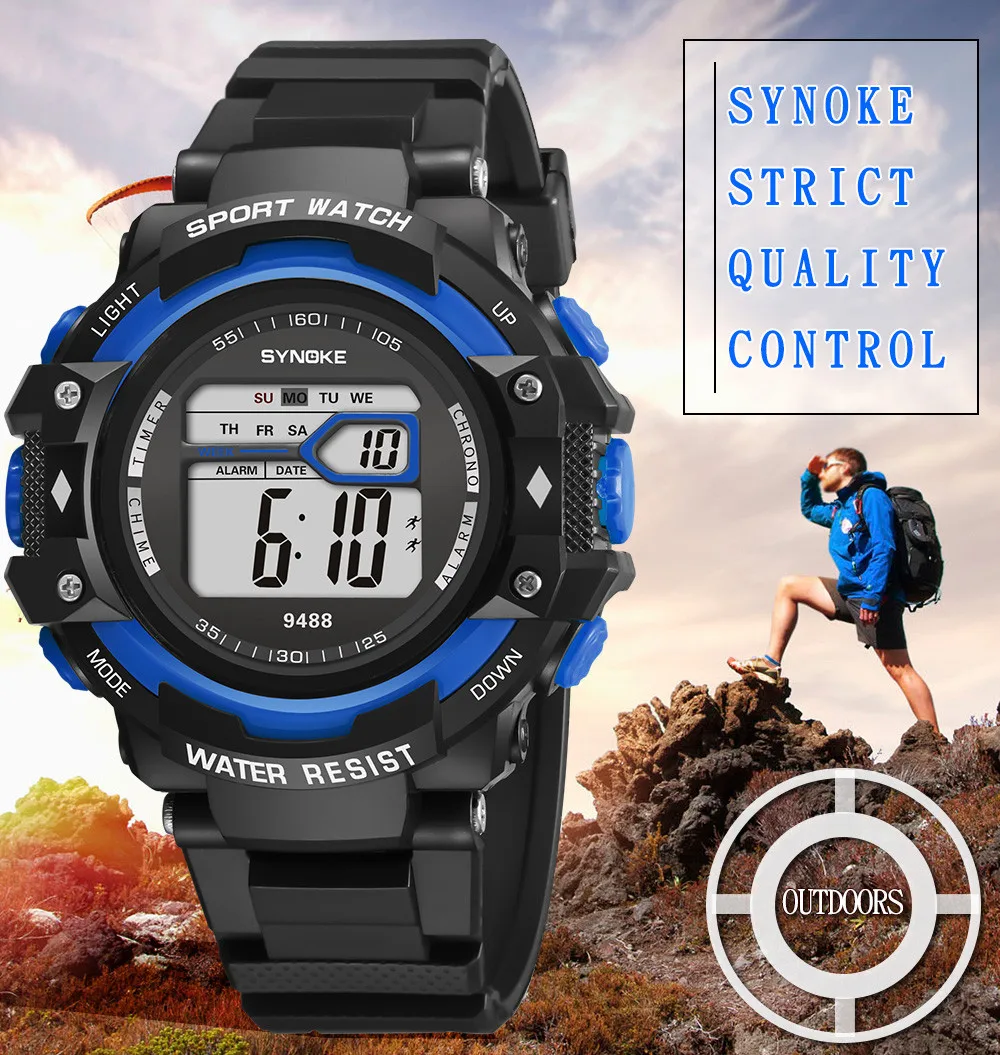 SYNOKE Multi-Function 30M Waterproof Watch LED Digital Double Action Watch LED Bracelet Watch
SYNOKE Multi-Function 30M Waterproof Watch LED Digital Double Action Watch LED Bracelet Watch