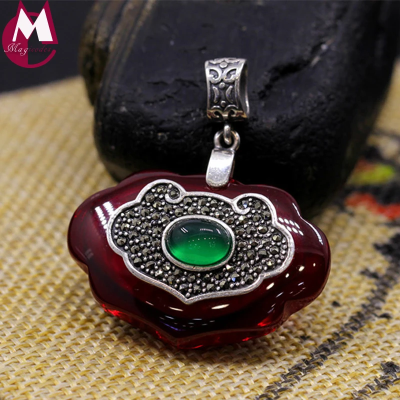 34*22 Big Gemstone Jewelry Top Quality Green Agate Red Jade Necklace Pendant Women 925 Sterling Silver Pendant Best Gifts SP72
34*22 Big Gemstone Jewelry Top Quality Green Agate Red Jade Necklace Pendant Women 925 Sterling Silver Pendant Best Gifts SP72