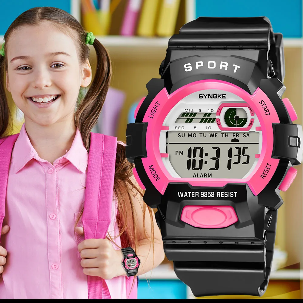 SYNOKE Kids Children Boys Student Sports Watch LED Digital Electronic Watches For Girls WristWatch Christmas Gift Age Strap
SYNOKE Kids Children Boys Student Sports Watch LED Digital Electronic Watches For Girls WristWatch Christmas Gift Age Strap