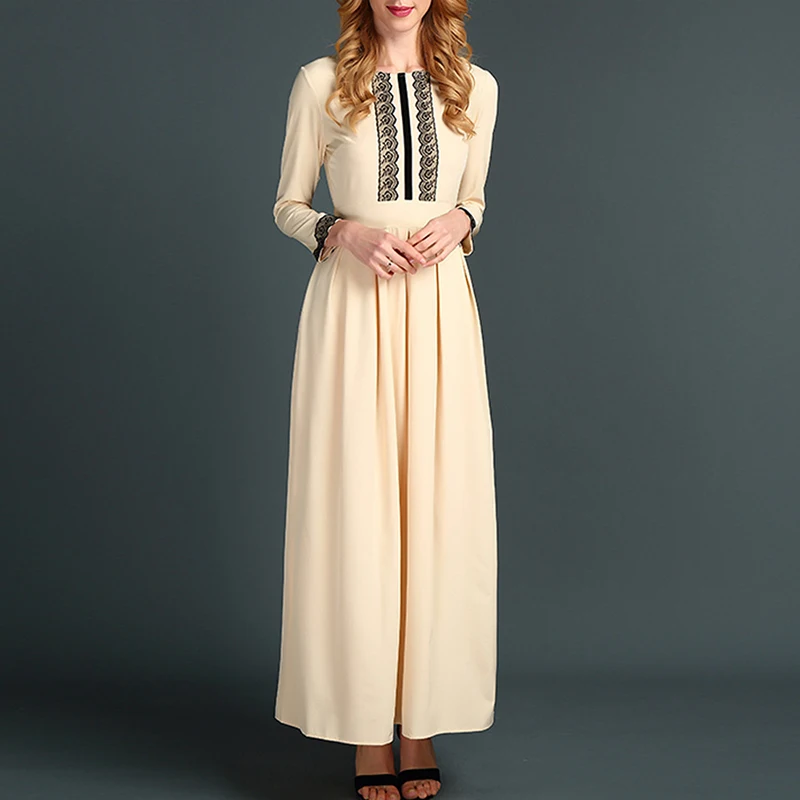 Lace Patchwork Pleated A-Line Dresses Women Elegant Solid Floor-Length Slim Party Dress Soft Breathable Long Sleeve Zipper Dress
Lace Patchwork Pleated A-Line Dresses Women Elegant Solid Floor-Length Slim Party Dress Soft Breathable Long Sleeve Zipper Dress