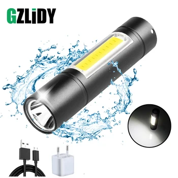 USB Rechargeable Flashlight 3 Lighting Mode COB+XPE LED Mini Flashlight Waterproof Portable Used for camping, cycling, work, etc
USB Rechargeable Flashlight 3 Lighting Mode COB+XPE LED Mini Flashlight Waterproof Portable Used for camping, cycling, work, etc