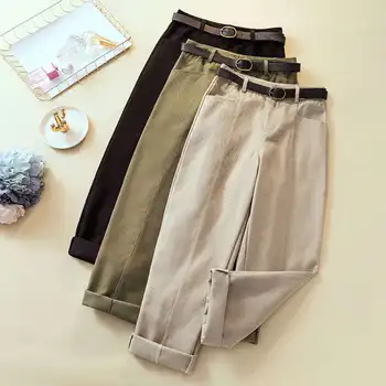 Black High Waist Pants Women Straight Army Green Casual Harem Pants Female Loose Streetwear Pockets Trousers Women Pants Q1716
Black High Waist Pants Women Straight Army Green Casual Harem Pants Female Loose Streetwear Pockets Trousers Women Pants Q1716