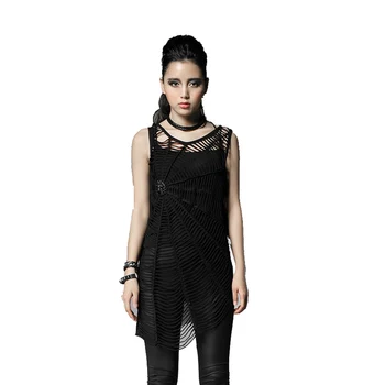 Pun Gothic Sexy Long Vest Summer Women Hollow-out Sleelevess Black Long Tank Tops Black Casual Vest Tops
Pun Gothic Sexy Long Vest Summer Women Hollow-out Sleelevess Black Long Tank Tops Black Casual Vest Tops