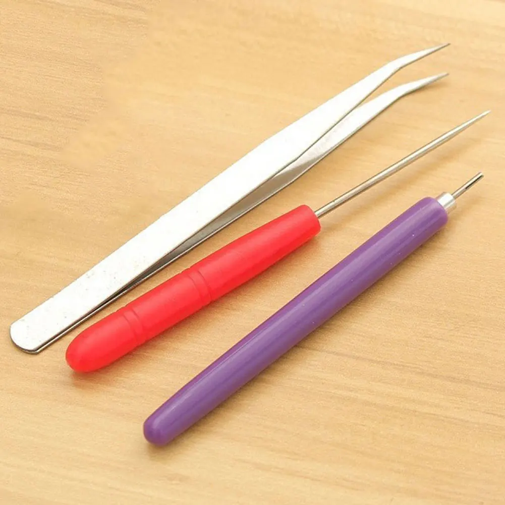 3pcs Paper DIY Set Quilling Paper Tools Tweezer Needle Pins Slotted Pen Tool Kit Plastic+Stainless Steel
3pcs Paper DIY Set Quilling Paper Tools Tweezer Needle Pins Slotted Pen Tool Kit Plastic+Stainless Steel