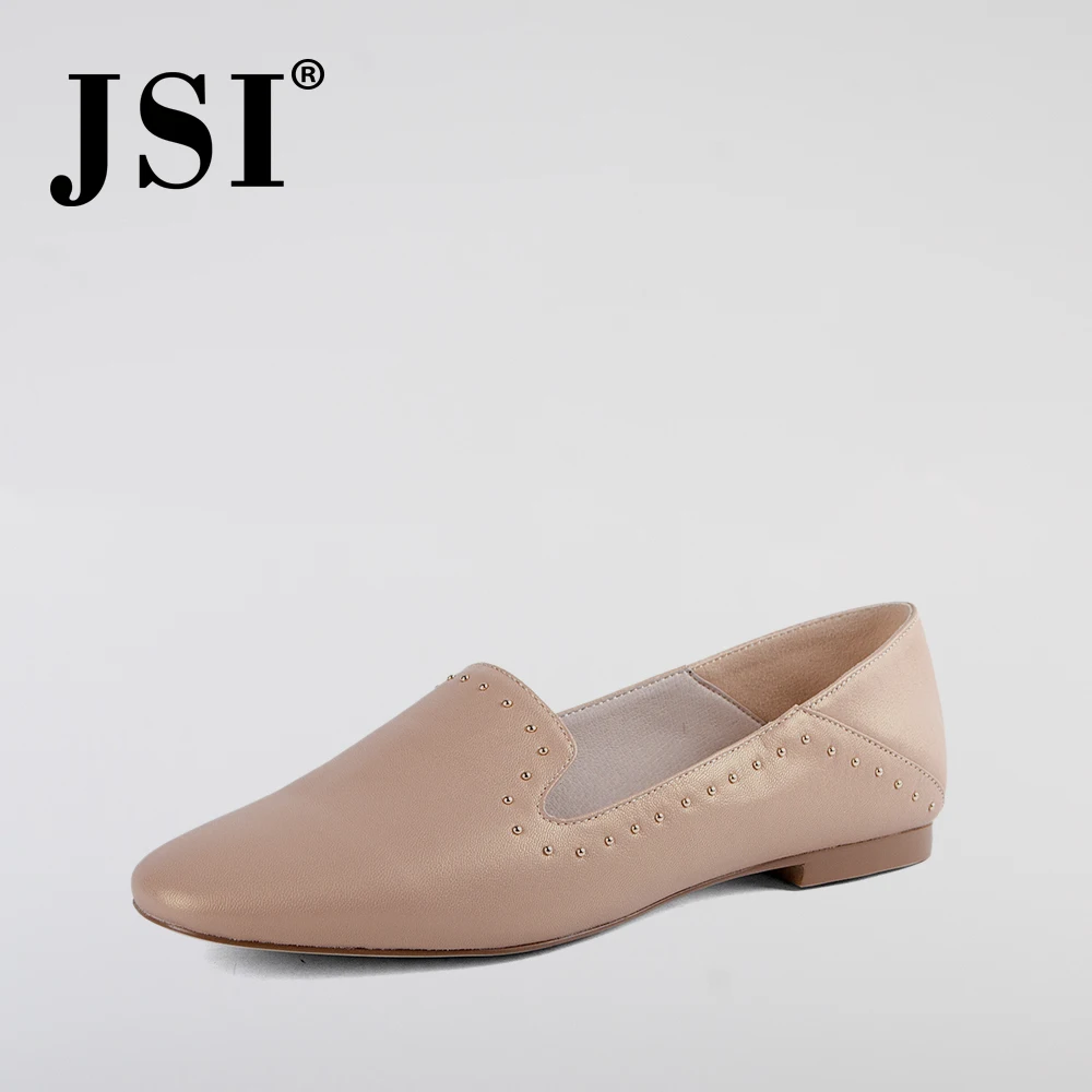 JSI Handmade Flats Woman Genuine Leather Slip-on Casual Basic Flats Round Toe Solid Fashion Rivet Trending Female Shoes JP110
JSI Handmade Flats Woman Genuine Leather Slip-on Casual Basic Flats Round Toe Solid Fashion Rivet Trending Female Shoes JP110