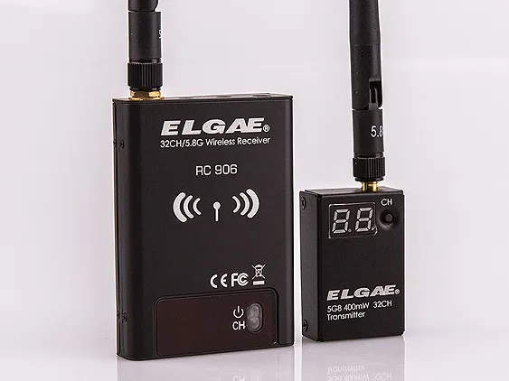 Elage 32CH 5.8Ghz 400mw FPV Wireless AV Transmitter TX TS354 & RC906 AV Receiver Rx Set Freeshipping
Elage 32CH 5.8Ghz 400mw FPV Wireless AV Transmitter TX TS354 & RC906 AV Receiver Rx Set Freeshipping
