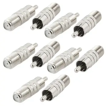 DSHA New Hot 10 pcs F Type Female Jack to RCA Male Straight Adapter Connector 
DSHA New Hot 10 pcs F Type Female Jack to RCA Male Straight Adapter Connector