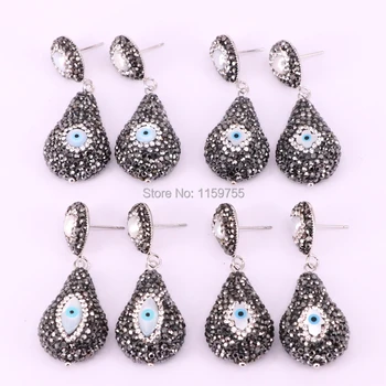 5Pairs Fashion Jewelry Pave Crystal Rhinestone Drop Shape Blue Evil Eye Shell Dangle Earrings for Women
5Pairs Fashion Jewelry Pave Crystal Rhinestone Drop Shape Blue Evil Eye Shell Dangle Earrings for Women