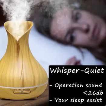 VVPEC 400ml Ultrasonic Electric Air Humidifier Aroma Essential Oil Diffuser Wood Grain with 7 Colors LED Light
VVPEC 400ml Ultrasonic Electric Air Humidifier Aroma Essential Oil Diffuser Wood Grain with 7 Colors LED Light