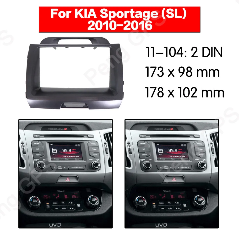 2 DIN 11-104 Car Radio stereo Fitting installation adapter fascia For KIA Sportage(SL) 2010-2016 frame Audio Fascias
2 DIN 11-104 Car Radio stereo Fitting installation adapter fascia For KIA Sportage(SL) 2010-2016 frame Audio Fascias