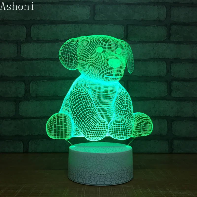 Cute Dog Shape 3D Table Lamp LED Touch 7 Color Changing Night Light Home Decor Kids Christmas Gifts
Cute Dog Shape 3D Table Lamp LED Touch 7 Color Changing Night Light Home Decor Kids Christmas Gifts