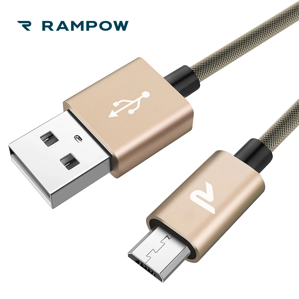 Фото RAMPOW Fast Charging Micro USB Cable for Xiaomi QC3.0 Charger 480Mbps Data Transfer Samsung S7-[Clearance Sale] | Мобильные телефоны