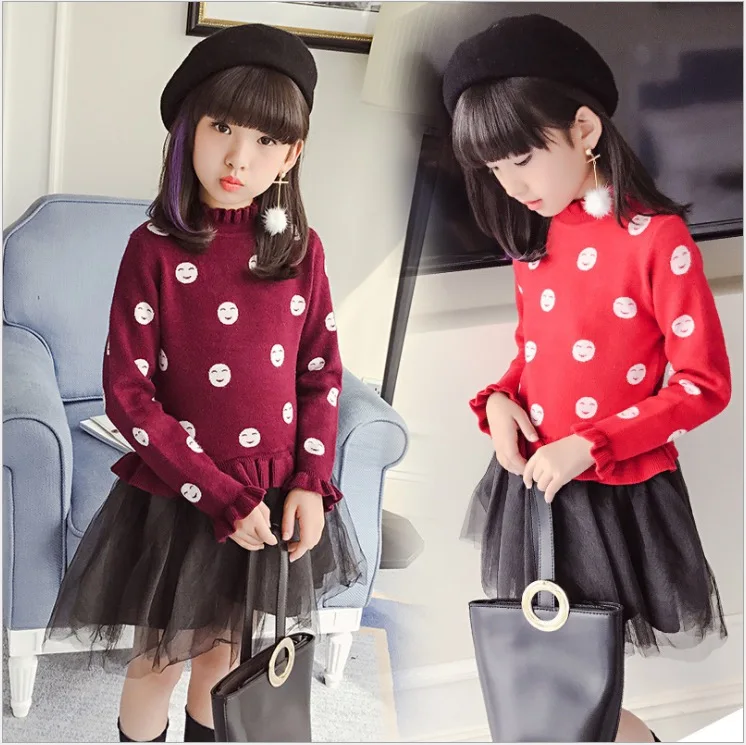 2017 autumn winter red long sleeve teenage girls sweater dress ball gown fashion kids costume teens clothes
2017 autumn winter red long sleeve teenage girls sweater dress ball gown fashion kids costume teens clothes