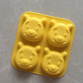 New 4 Cavities Bear head Handmade Soap Mold Silicone Mold DIY Baking Mold DIY Kitchen Cake Accessories
New 4 Cavities Bear head Handmade Soap Mold Silicone Mold DIY Baking Mold DIY Kitchen Cake Accessories