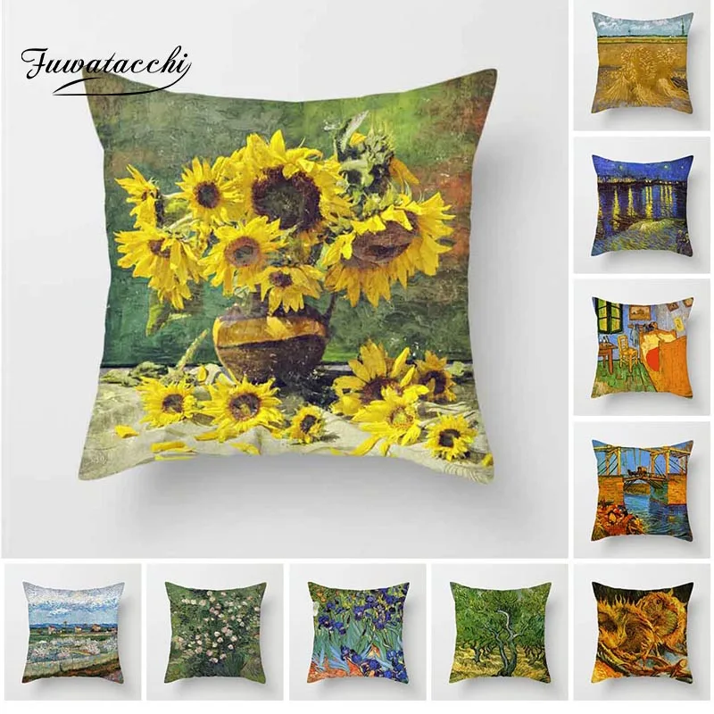 Fuwatacchi straw Tree Rural Cushion Covers Van Gogh's Panting Pillow Cover Home Sofa Decorative Sunflowers Pillowcases 45*45cm
Fuwatacchi straw Tree Rural Cushion Covers Van Gogh's Panting Pillow Cover Home Sofa Decorative Sunflowers Pillowcases 45*45cm