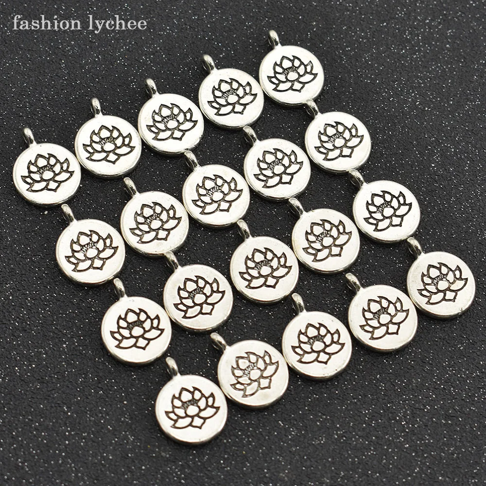 fashion lychee 20pcs Tibetan Silver Metal Lucky Lotus Charm For Women DIY Jewelry Making Necklace Pendant Accessories
fashion lychee 20pcs Tibetan Silver Metal Lucky Lotus Charm For Women DIY Jewelry Making Necklace Pendant Accessories