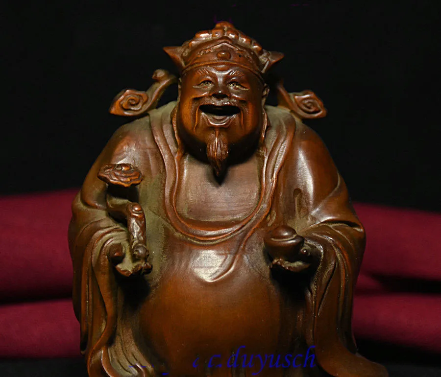 christmas Chinese Buddhism Boxwood wood Carve hold RuYi Money Wealth Yuanbao God Statue halloween
christmas Chinese Buddhism Boxwood wood Carve hold RuYi Money Wealth Yuanbao God Statue halloween